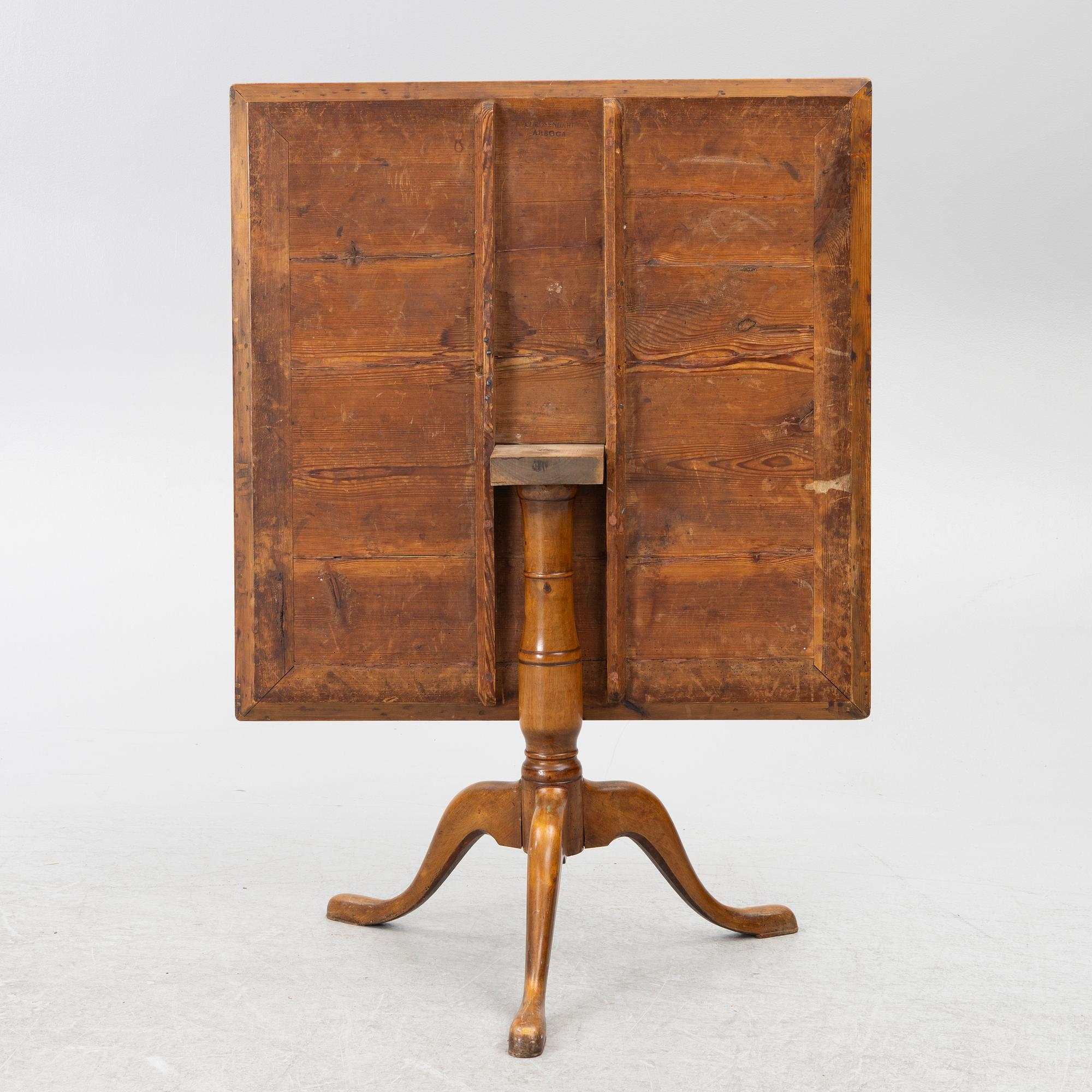 Anders Jacob Rosendahl, A folding table, Arboga, first half of the 19th century.