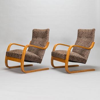 Alvar Aalto, fåtöljer, ett par, modell 35 för O.Y. Huonekalu- ja Rakennustyötehdas A.B. 1900-talets mitt.
