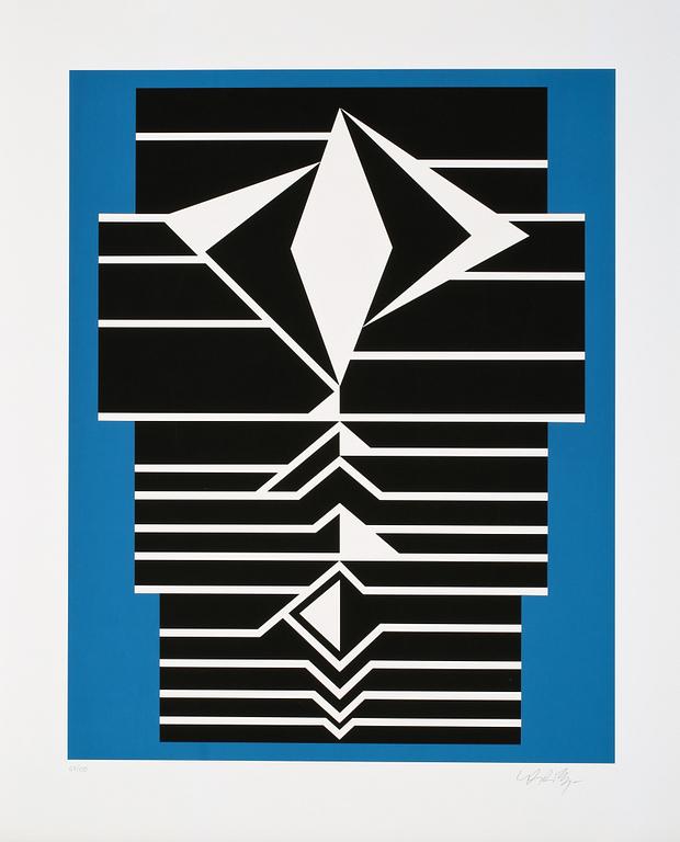VICTOR VASARELY, färgserigrafi, signerad och numrerad 67/100.