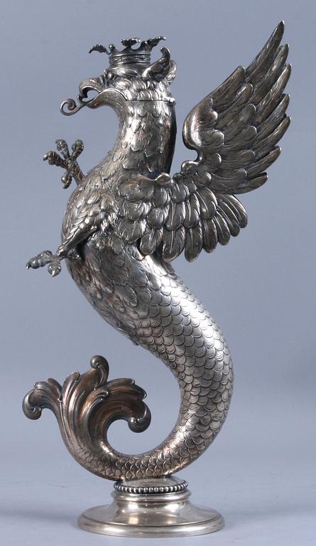 DRYCKESKÄRL, silver, H.Meyen & Co, Tyskland. 1900-talets första hälft. 1240 gram.