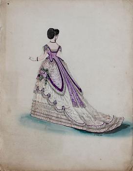 MODEPLANSCHER, 14 st, bla Ernest Leduc, 21 rue des Acacias, Montmartre, Paris 1800-talets andra hälft.