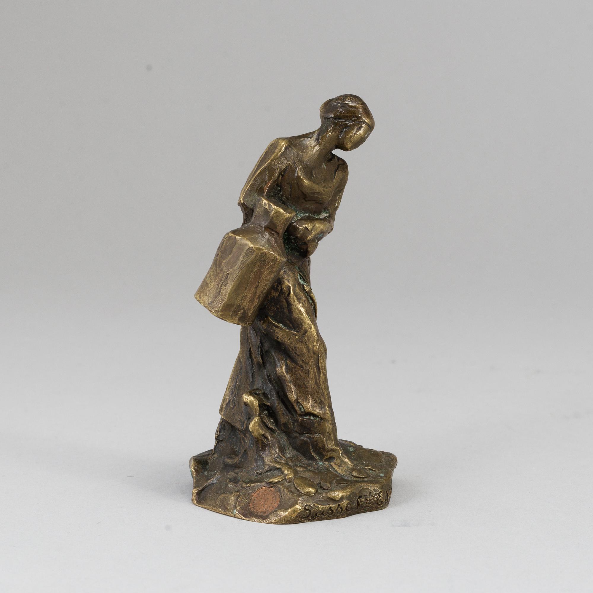 JULES AIMÉ DALOU, sculpture. Signed. Foundry mark. Bronze. Height 11 cm.