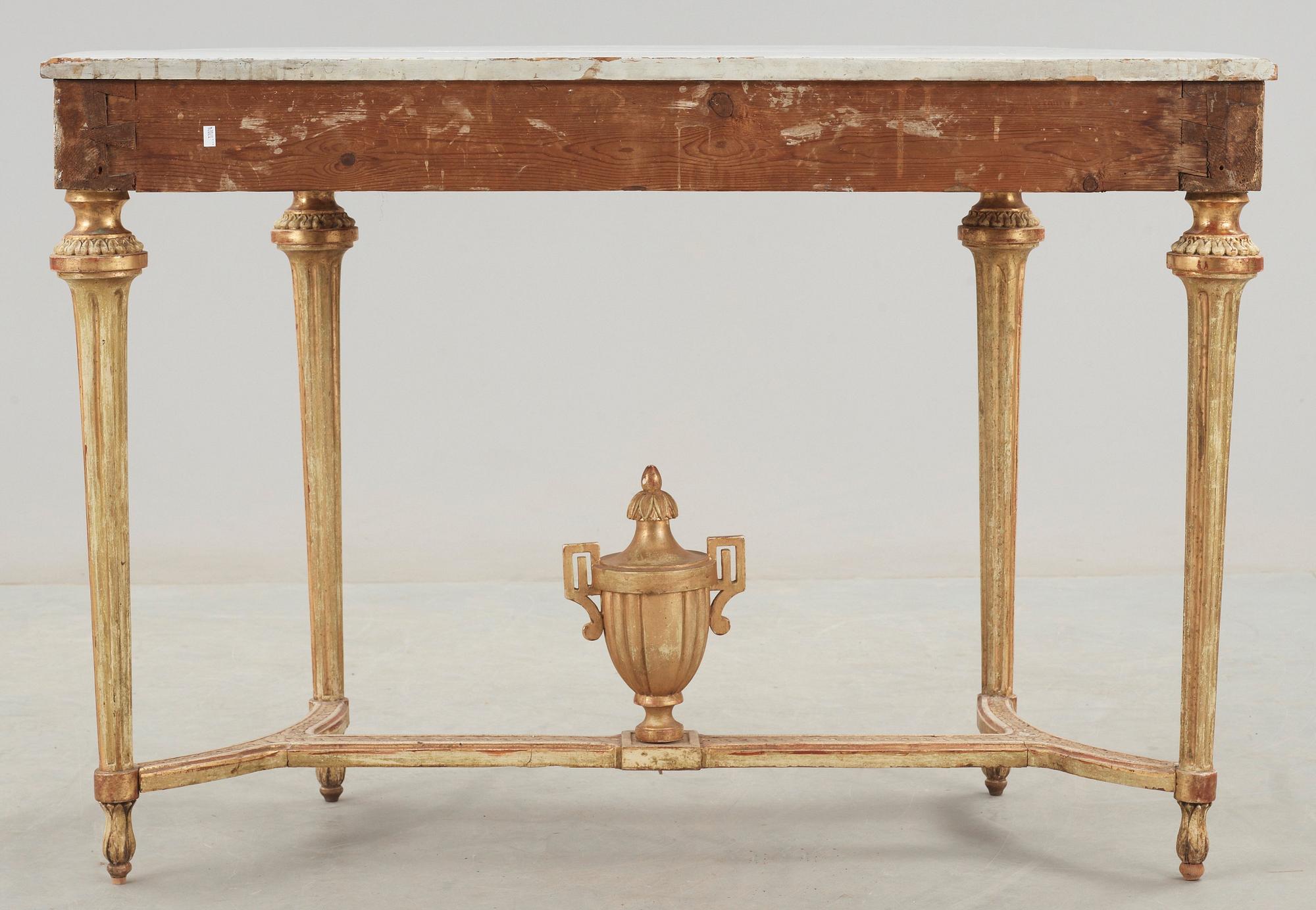 A Gustavian late 18th century console table.