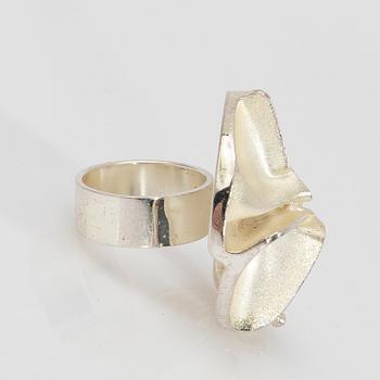 Björn Weckström, ring, "Jaaras dream", silver, Lapponia, 1970s.