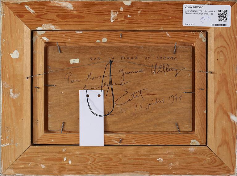 JACQUES EITEL, olja på duk fästadpannå, signerad.