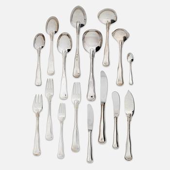 A silver cutlery set, model "Old Danish", mostly with mark of Cohr, Denmark (157 pieces).
