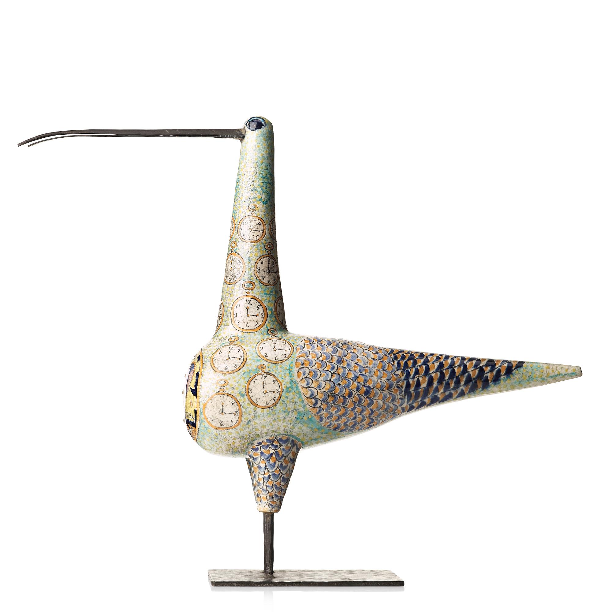 Birger Kaipiainen, a ceramic sculpture of a bird, Arabia, Finland 1958.