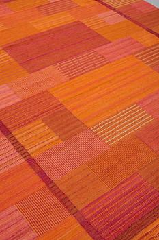 Marianne Richter, A CARPET, "Fasad, orange", flat weave, ca 351,5 x 253,5 cm, signed AB MMF MR.