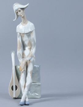 FIGURIN, porslin, "Harlequin", Lladro.