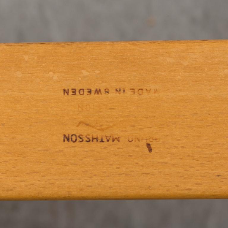 A pair of 'Eva' easy chairs by Bruno Mathsson, Firma Karl Mathsson, Värnamo 1973.