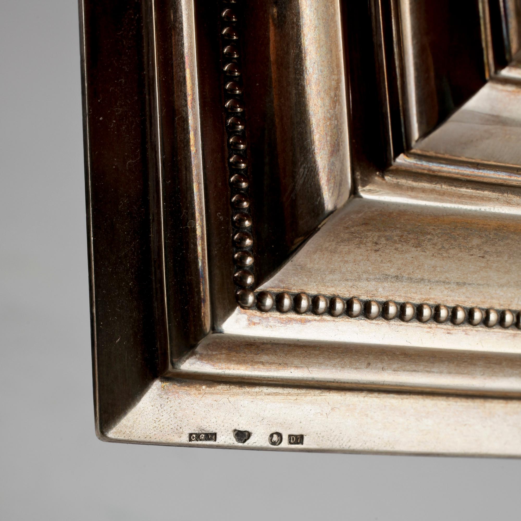 LJUSSTAKAR, ett par, silver, C G Hallberg, Stockholm, 1906.