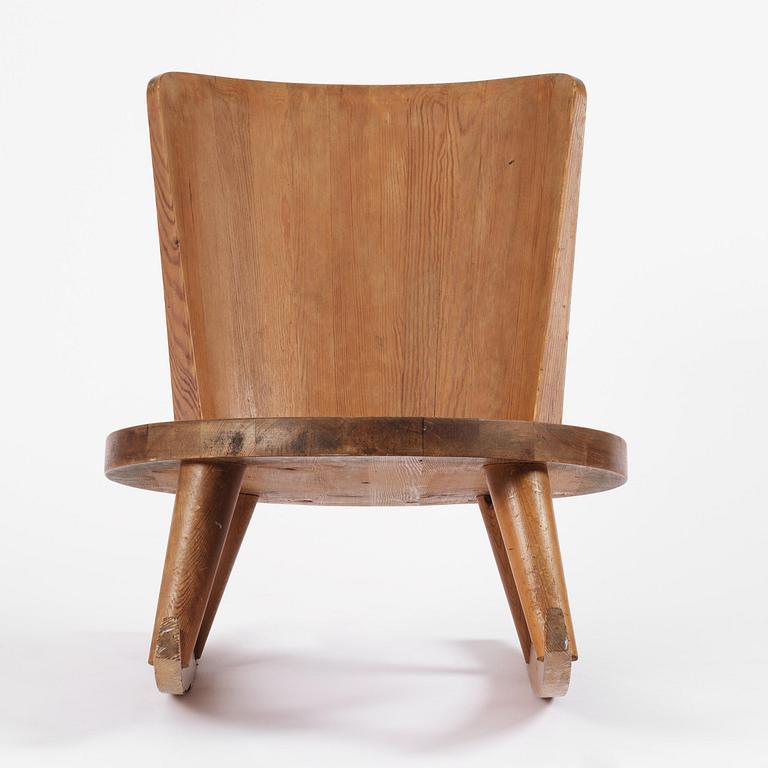 Steneby Hemslöjdsförening, gungstol, furu, 1930-40-tal.