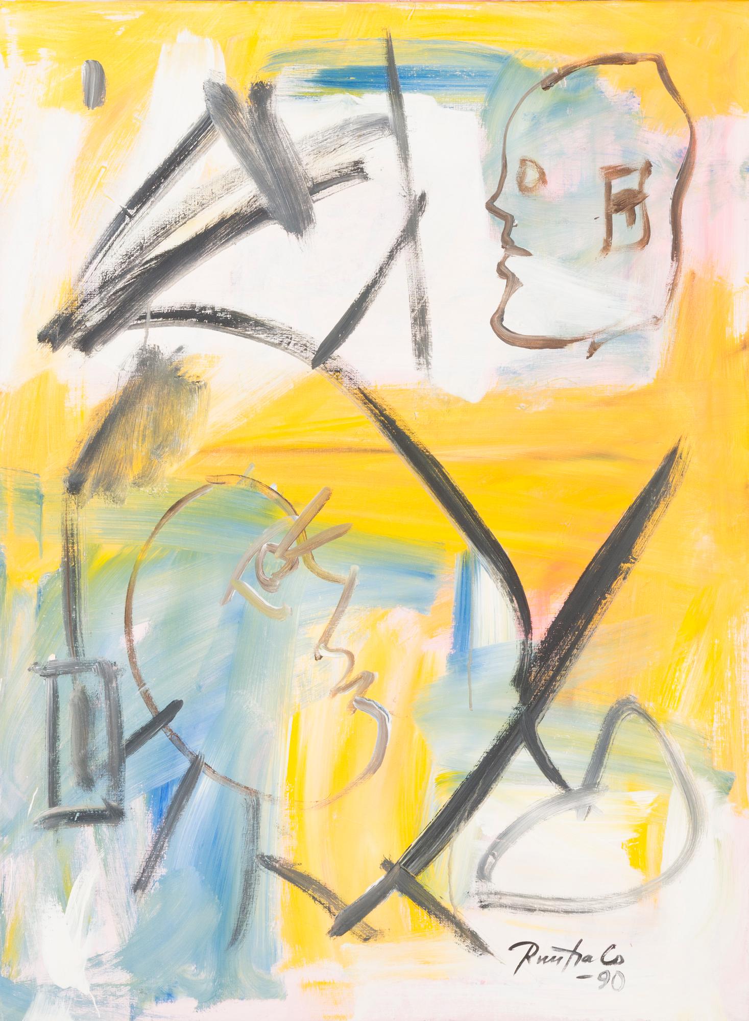 EINO RUUTSALO, acrylic on canvas, signed and dated -90.