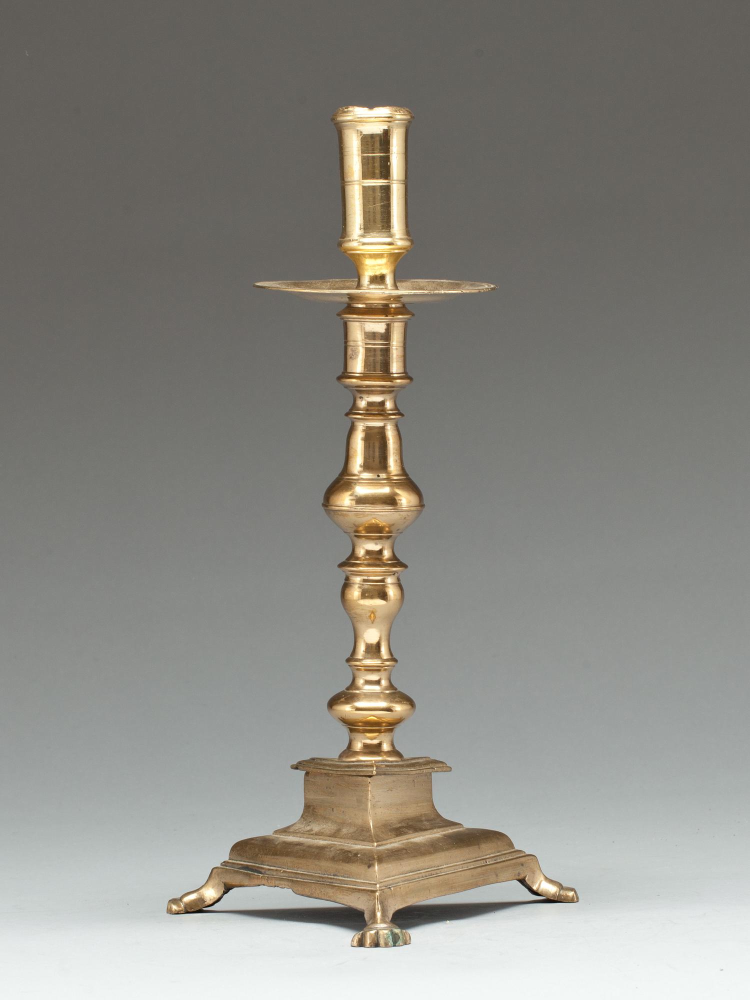 LJUSSTAKE, mässing, barock, 1700-tal.