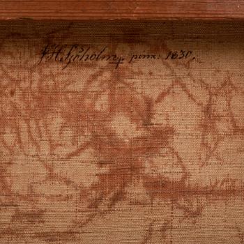 JOHAN HENRIC SJÖHOLM, oljor på duk, 2 st, den ena sign a tergo.