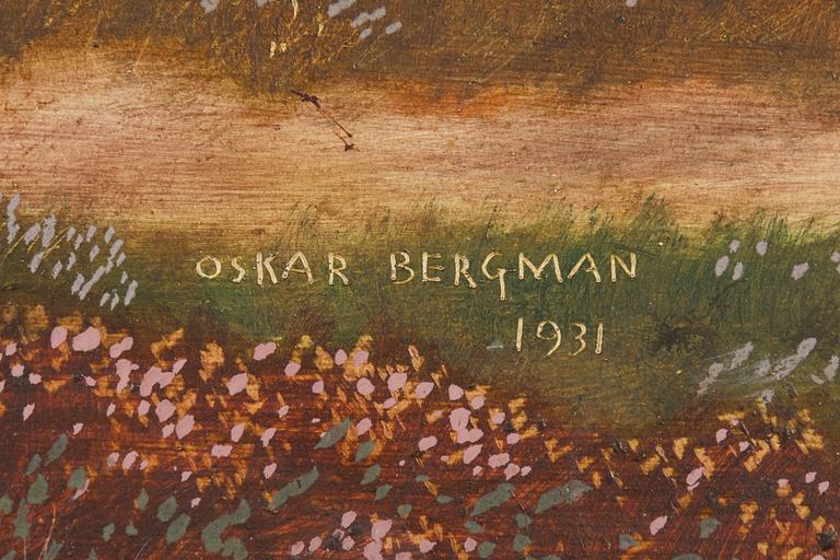 Oskar Bergman, olja på pannå, signerad och daterad 1931.