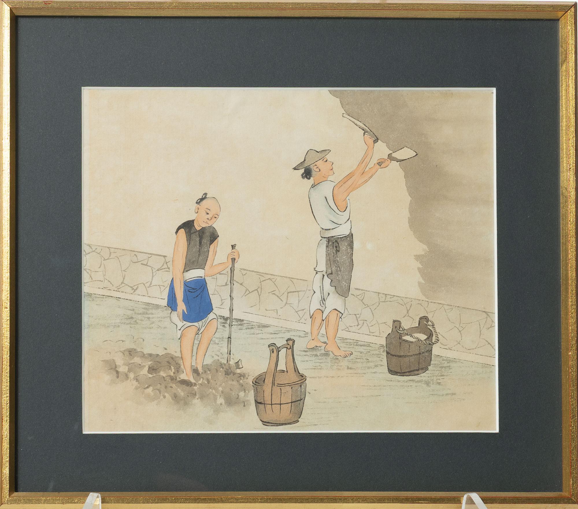 Unidentifed artist, 37 watercolours, China, 20th century.