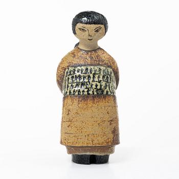 Lisa Larson, "Japanese with child on back," sculpture, stoneware, Gustavsberg Studio.