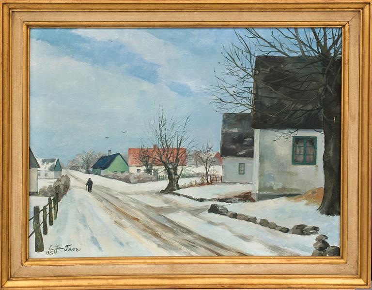 EMIL JOHANSON-THOR, oil on canvas signed and dated 37.