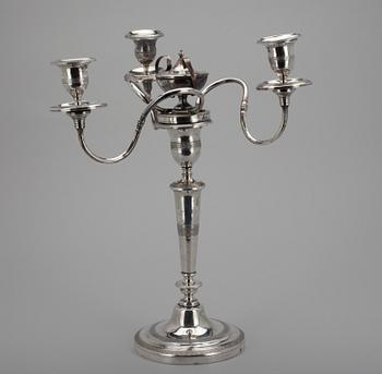 KANDELABER, nysilver, trol. Polen 1832.