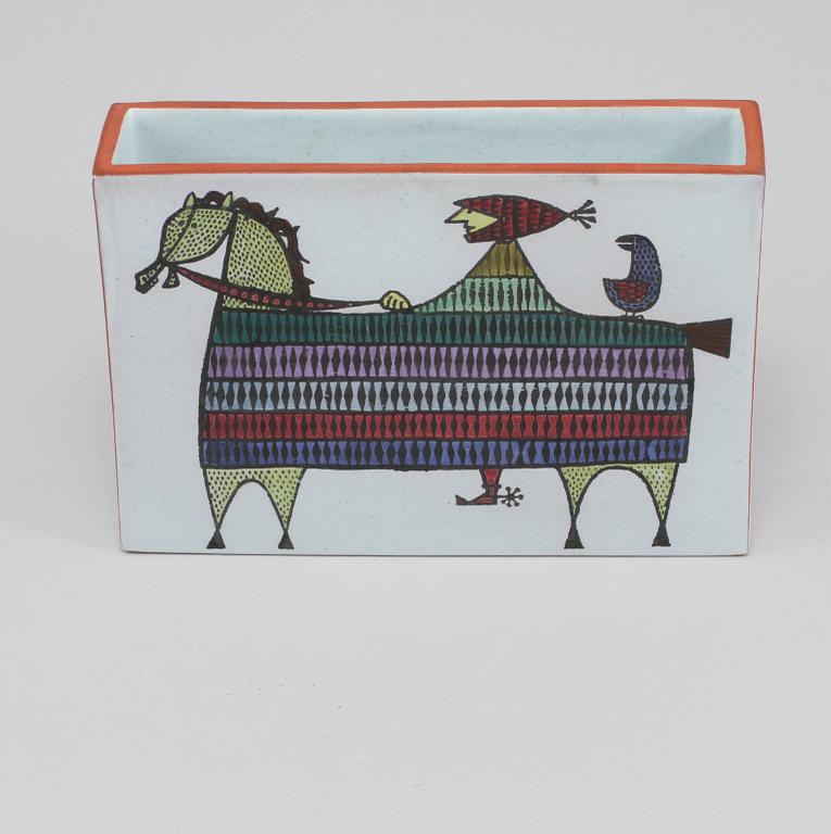 VAS, fajans, "Karneval", Stig Lindberg, Gustavsberg Studiohand, 1958-1962.