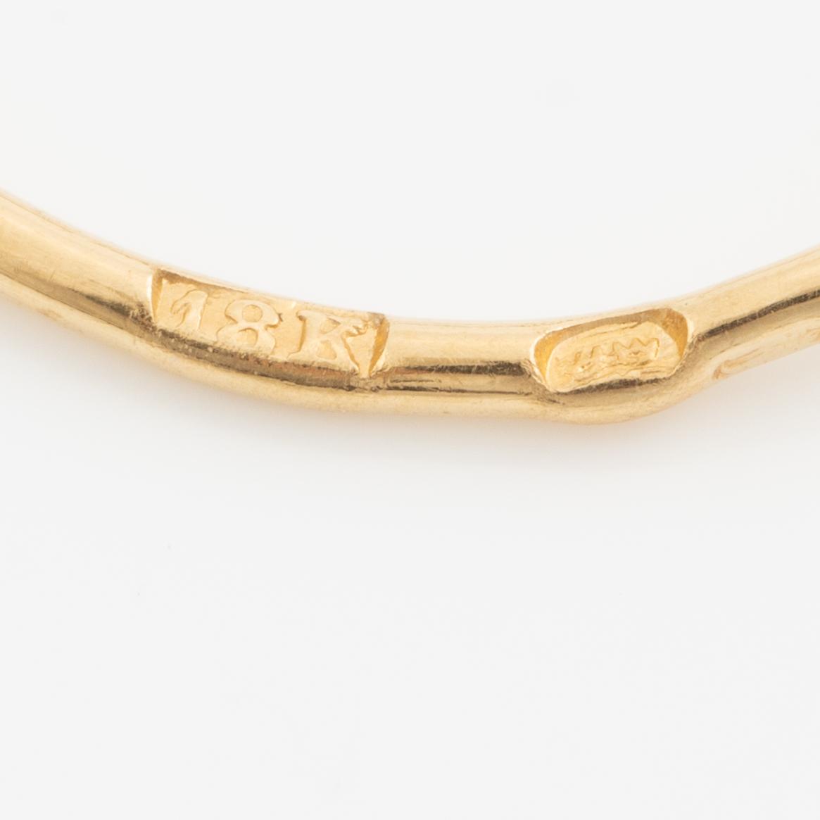 Ring, six pieces, 18K gold with, among other things, pearls and rose-cut diamond.