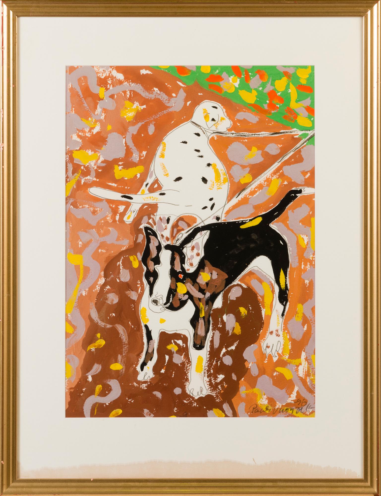 PAULI VUORISALO, gouache, signed and dated -96.
