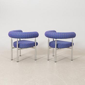 Johannes Foersom & Peter Hiort-Lorentzen, armchairs a pair "Cobra", Erik Jörgensen Furniture Factory, Denmark 1990s.