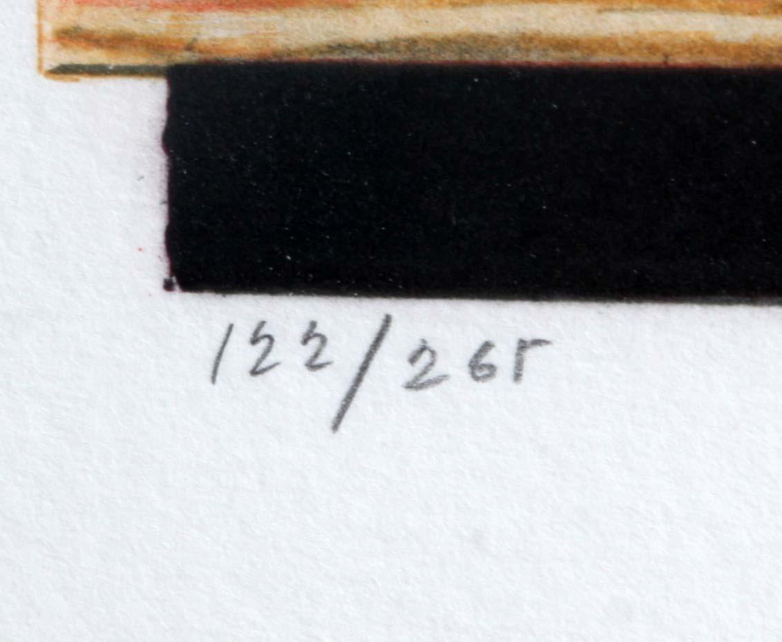 PHILIP VON SCHANTZ, färglitografi, "Rött", 122/265, sign o dat -78.