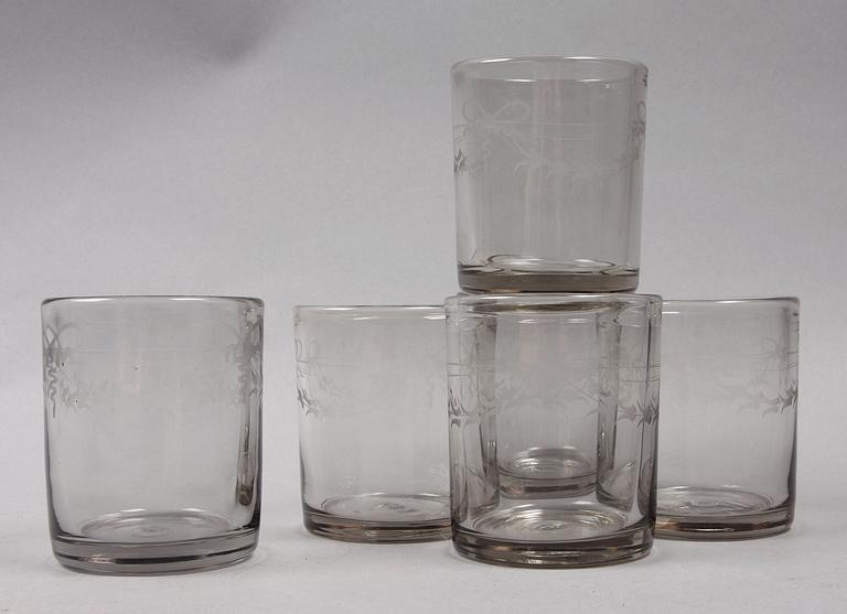 SELTERSGLAS, 6 st, gustaviansk stil. Reijmyre.