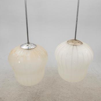 A pair of 1940s ceilng pendants.