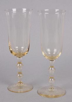 CHAMPAGNEGLAS, 12 st, "Salut", Simon Gate, Orrefors.