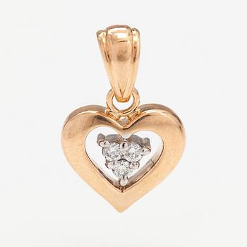 Hänge, 14K guld, diamanter ca 0.045 ct tot. Einari Ailio, Jyväskylä.