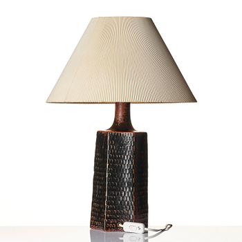 Stig Lindberg, a stoneware table lamp, Gustavsberg Studio 1970.