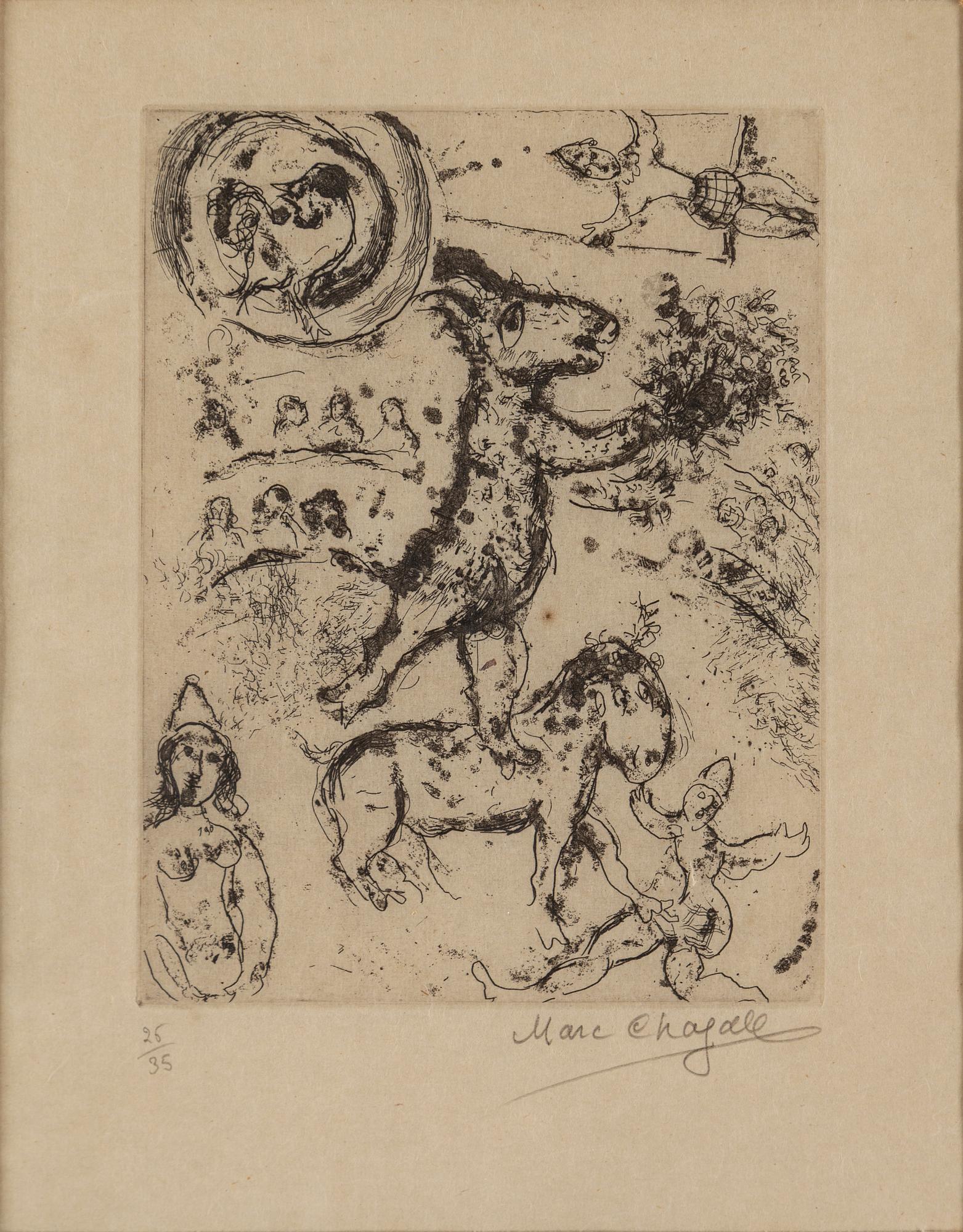 MARC CHAGALL, etsning, signerad o numrerad 25/35.