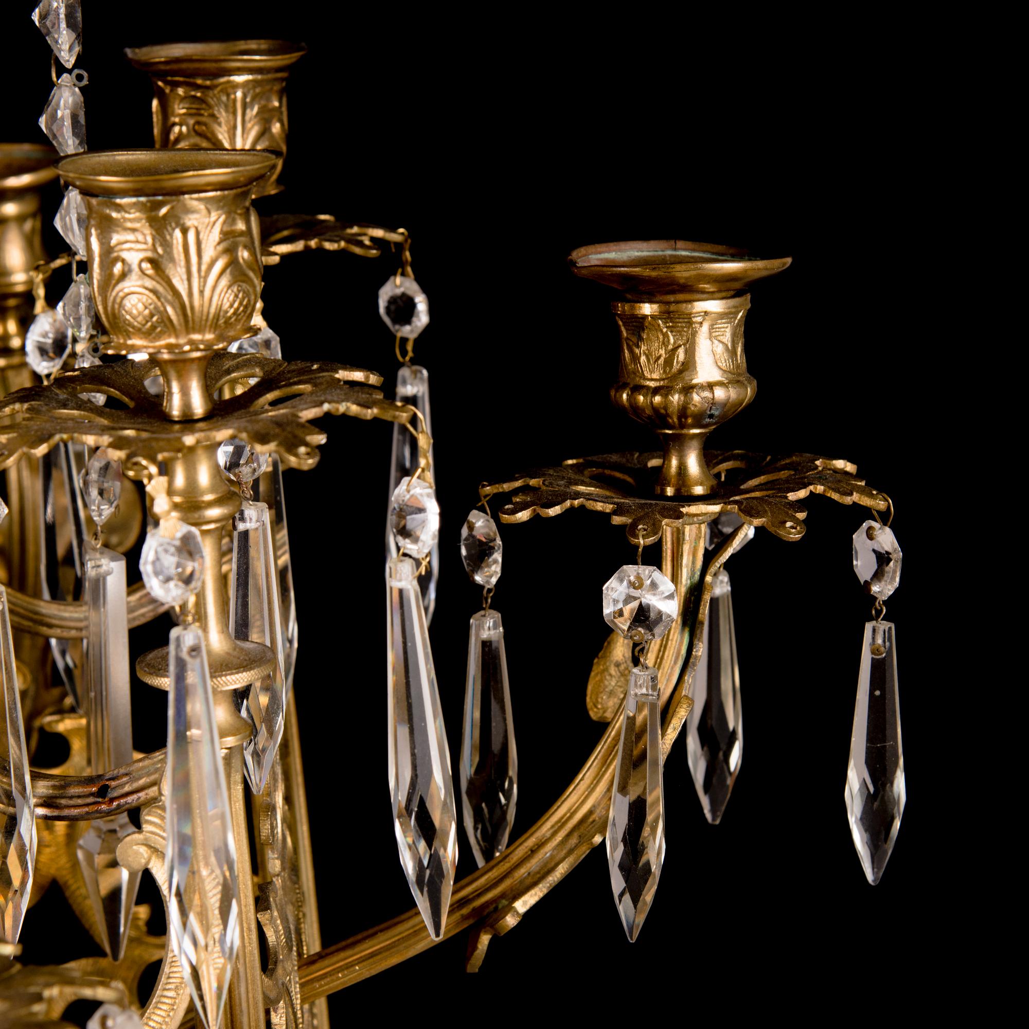 A late 19th century candle chandelier.