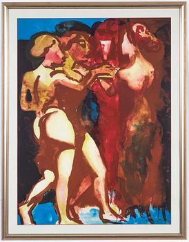 Peter Dahl, färglitografi, signerad PT.