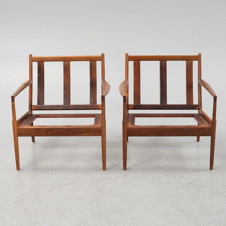 Ib Kofod Larsen, a pair of 'Samsö' armchairs, Olof Perssons Fåtöljindustri (OPE), Sweden.