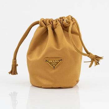 Prada, a satin bag.