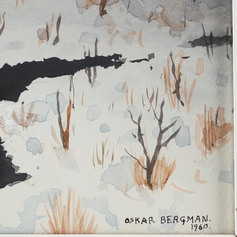 OSKAR BERGMAN, watercolour, signed Oskar Bergman and dated 1960.