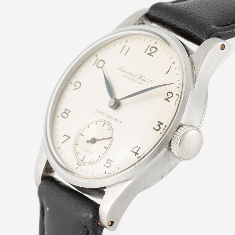 IWC International Watch Co., Schaffhausen, Anti-Magnet, Inca, wristwatch, 30.5 mm.