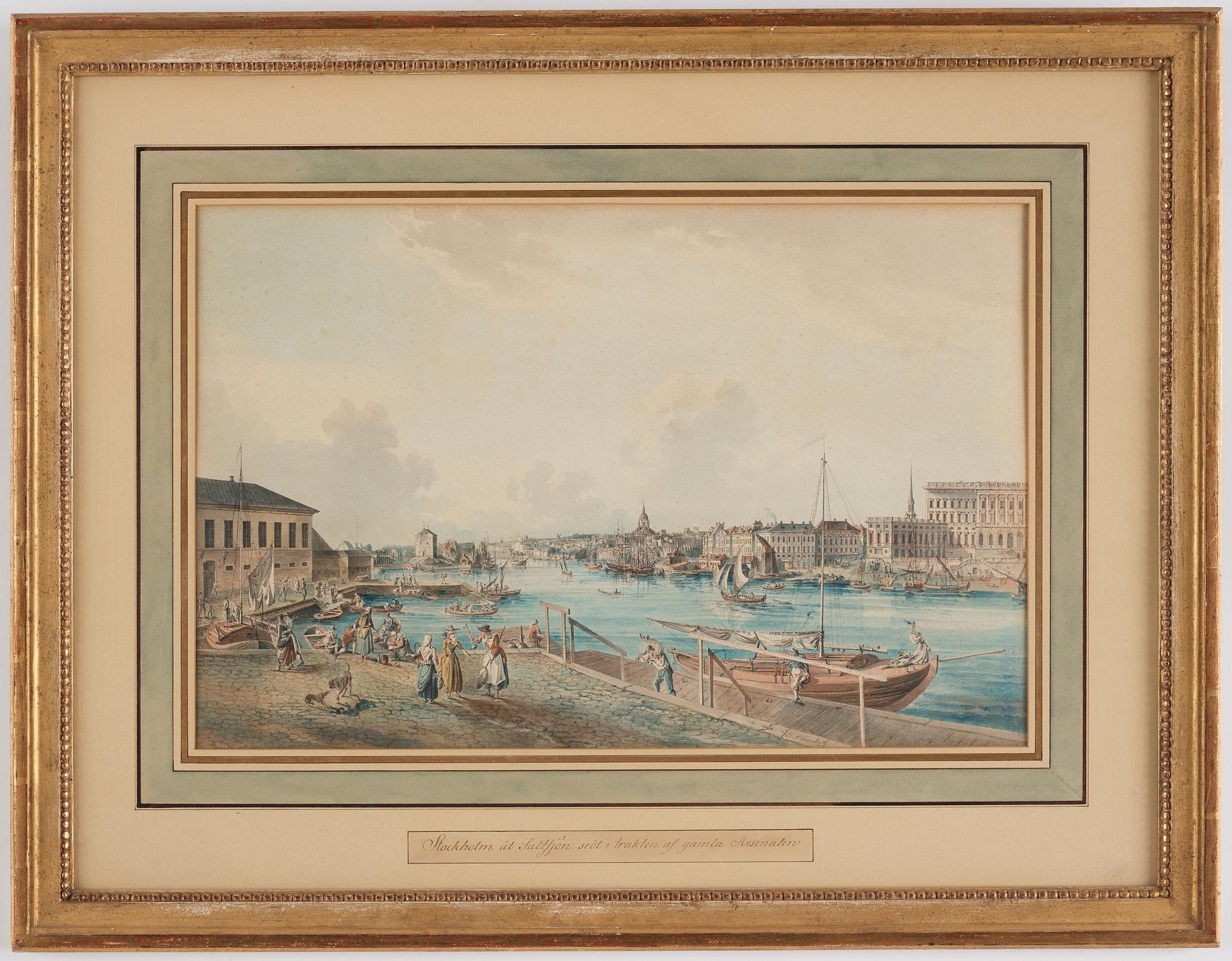 Johan Fredrik Martin, "Stockholm åt Saltsjön" (Frölich: "Utsigt af Stockholm tagen ifrån ingången till Blasieholmen").