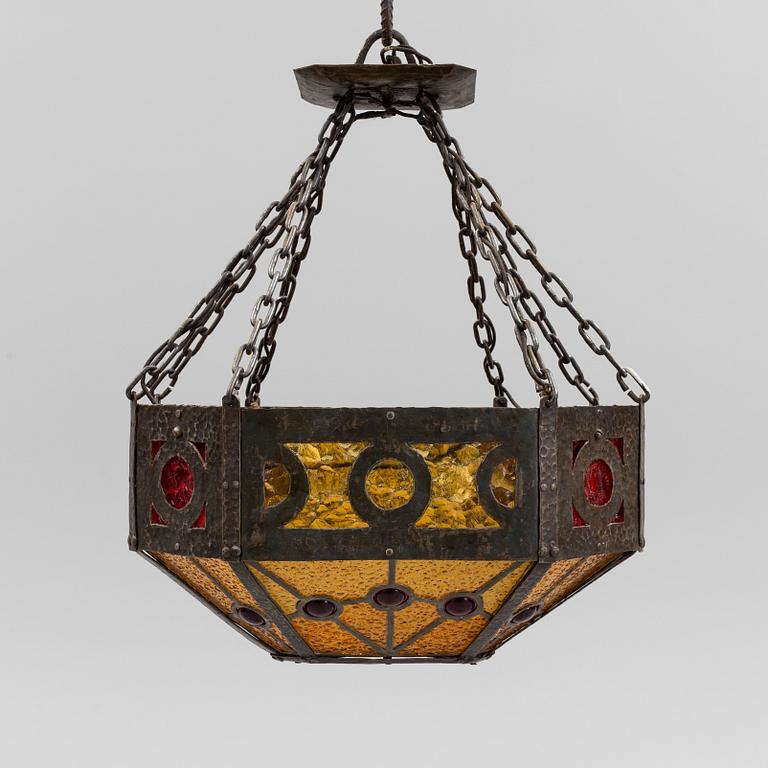 An early 20th century ceiling light.