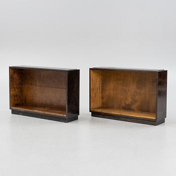 Axel Einar Hjorth, A pair of 'Typenko' stained birch book cases, Nordiska Kompaniet, 1930s/40s.