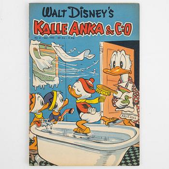 Serietidningar, "Kalle Anka & Co", 12 st, komplett årgång 1951.