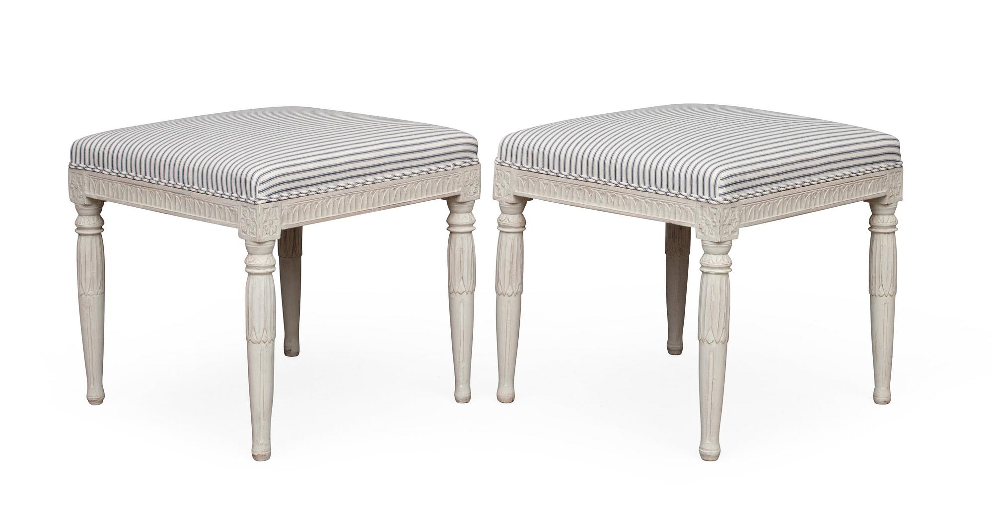 A PAIR OF STOOLS.