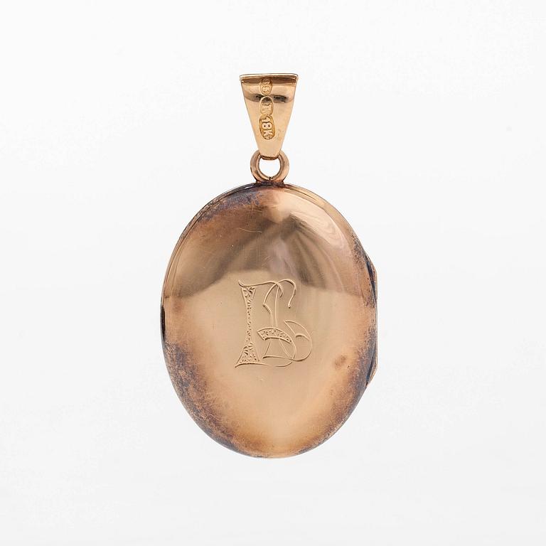 Medaljonki, 18K kultaa, Tampere 1923.