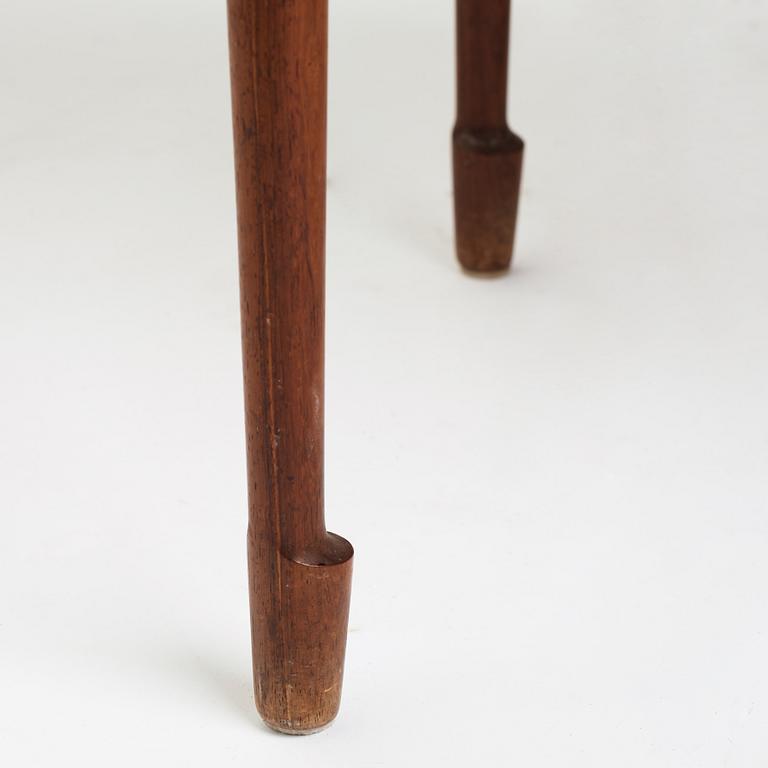 BERNT PETERSEN, a pair of rosewood veneered side tables from Wörts Möbelfabrik, Denmark, 1950's.