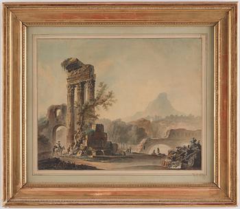 Louis Jean Desprez In the manner of the artist, Landscape with ruins.