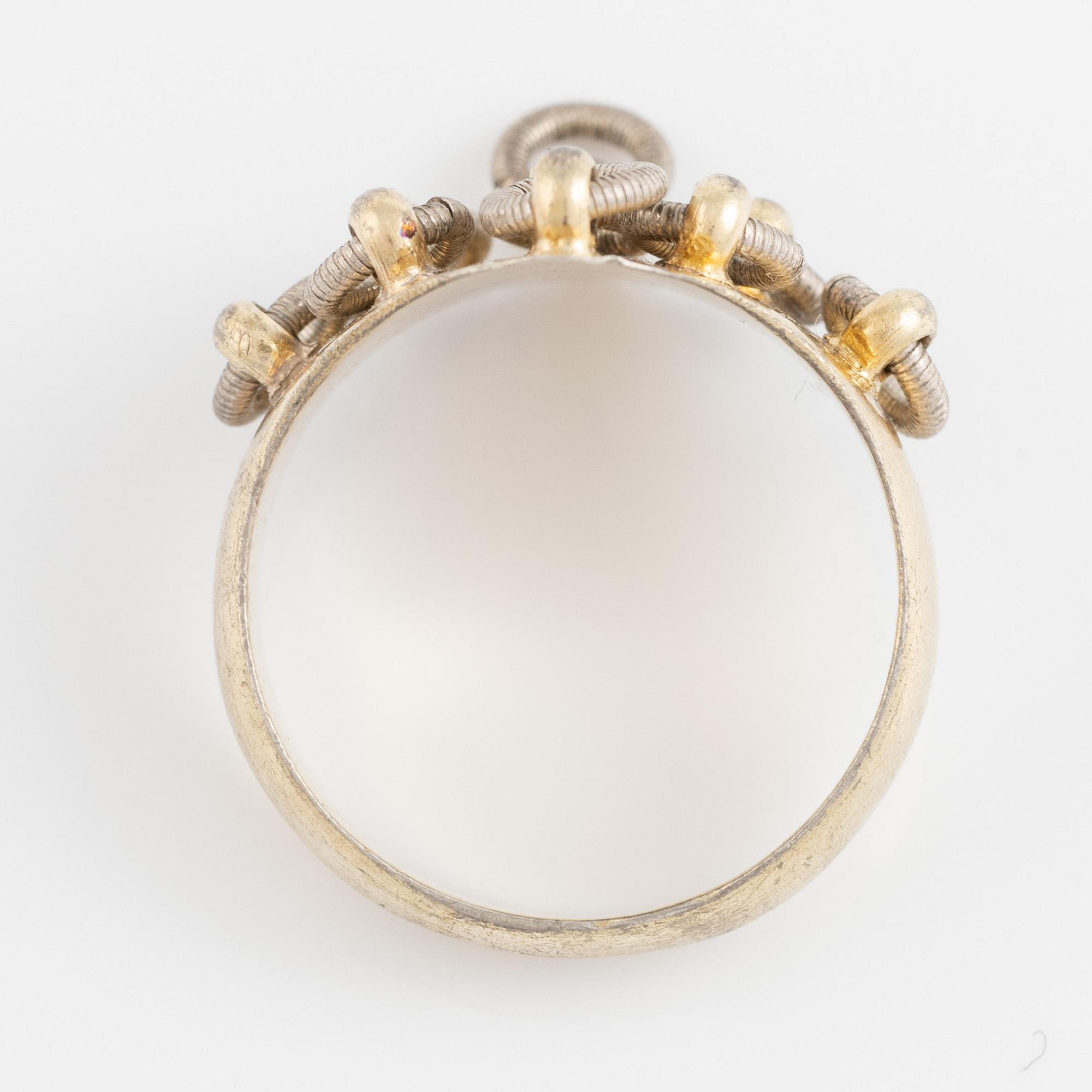 Silver ring, 1902.